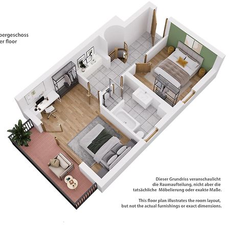 Moderne Maisonette Mit Garten Unterschleissheim Bagian luar foto